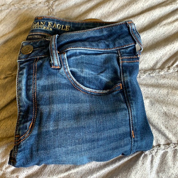 Jegging Crop (Court) Bordeaux Taille 00 American Eagle - Super Stretch, Neuf Avec Étiquette